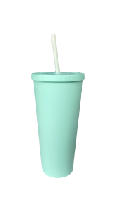 Vaso 22 onzas con pajilla - Verde menta
